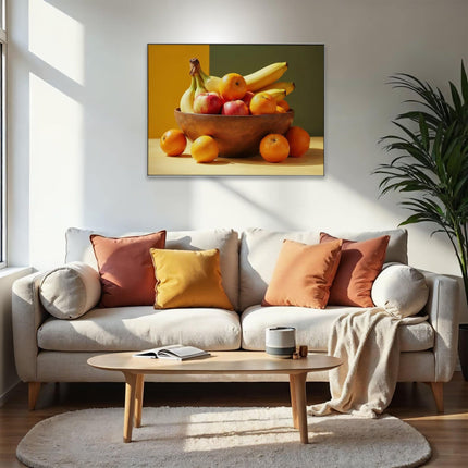 Tableau acoustique avec motif « nature morte aux fruits »