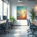 Tableau acoustique avec motif « Côte tranquille »
