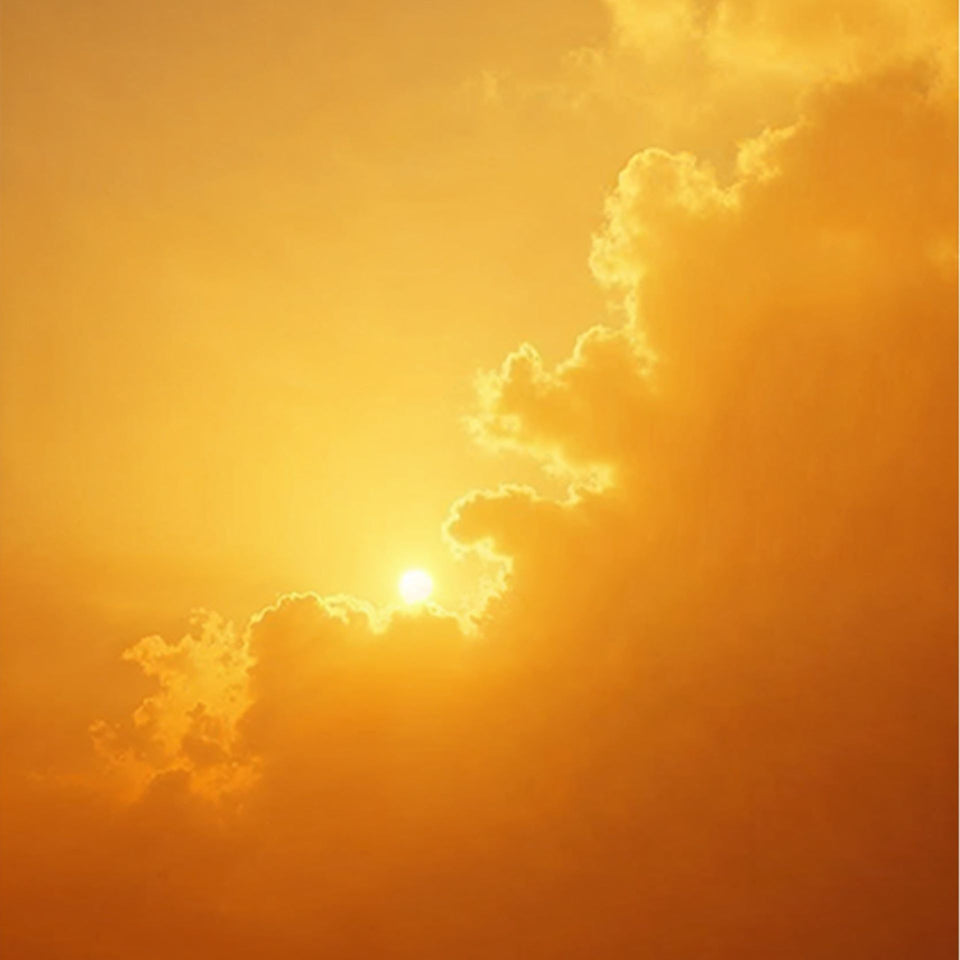 Akustikbild mit Motiv „Sonne und Wolken“