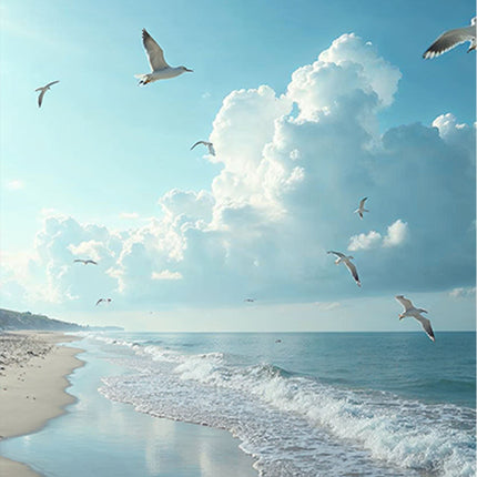 Akustikbild mit Motiv „Strand und Wellen“
