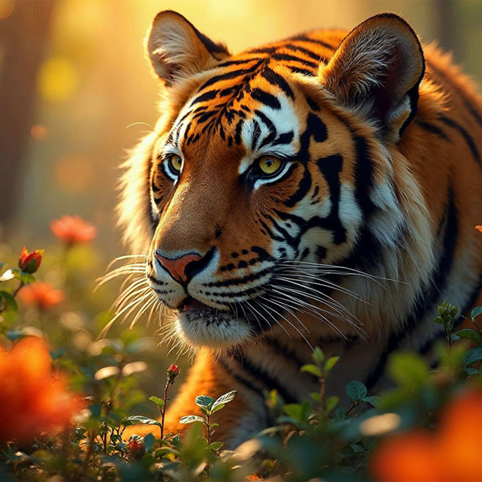 Akustikbild mit Motiv „Augen des Dschungeltigers“