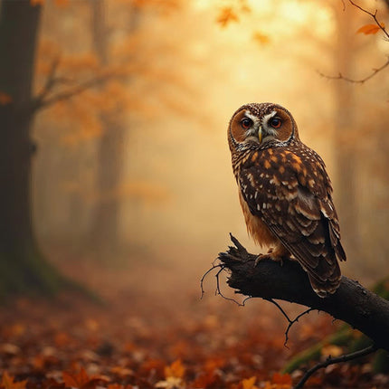 Akustikbild mit Motiv „Eule im Nebel“