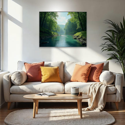 Akustikbild mit Motiv „Grünes Flusstal“