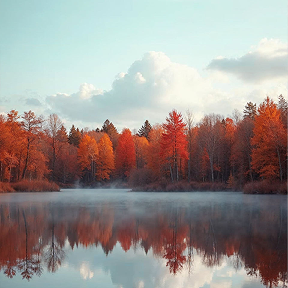 Akustikbild mit Motiv „Herbst am See“