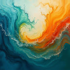 Akustikbild mit Motiv „Farbstrudel“