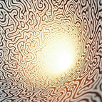 Panneau acoustique avec motif « Vagues en monochrome »