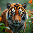 Akustikbild mit Motiv „Tigeraugen“
