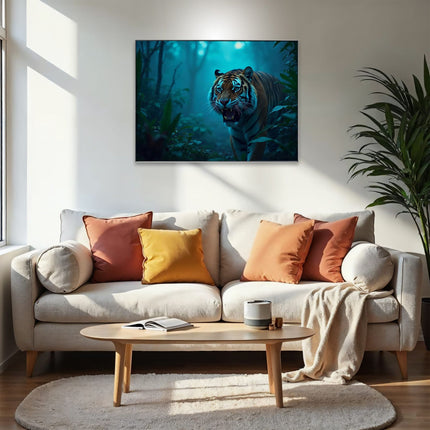 Akustikbild mit Motiv „Tiger in der Nacht“