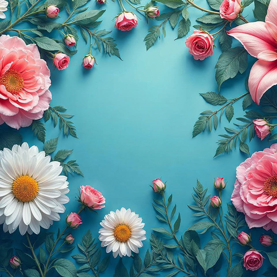Akustikbild mit Motiv „Vintage Blumenillustration“