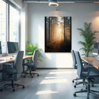 Akustikbild mit Motiv „Wald bei Sonnenaufgang“