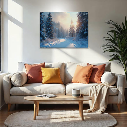 Tableau acoustique avec motif « Pays des Merveilles Hivernal »