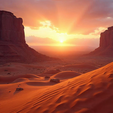 Akustikbild mit Motiv „Wüste in der Abenddämmerung“