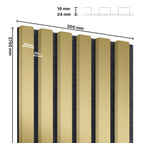 Akustikpaneel in Goldglanz