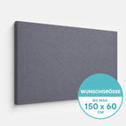 Wohnberger Schallabsorber im Wunschformat – graues Akustikpanel, konfigurierbar bis max. 150 x 60 cm