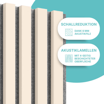 Akustikpaneel in Beige