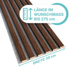 Akustikpaneel in Walnuss