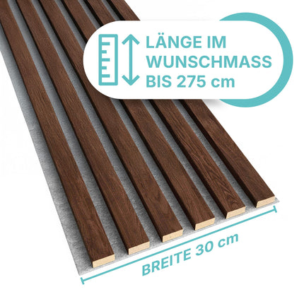 Akustikpaneel in Walnuss